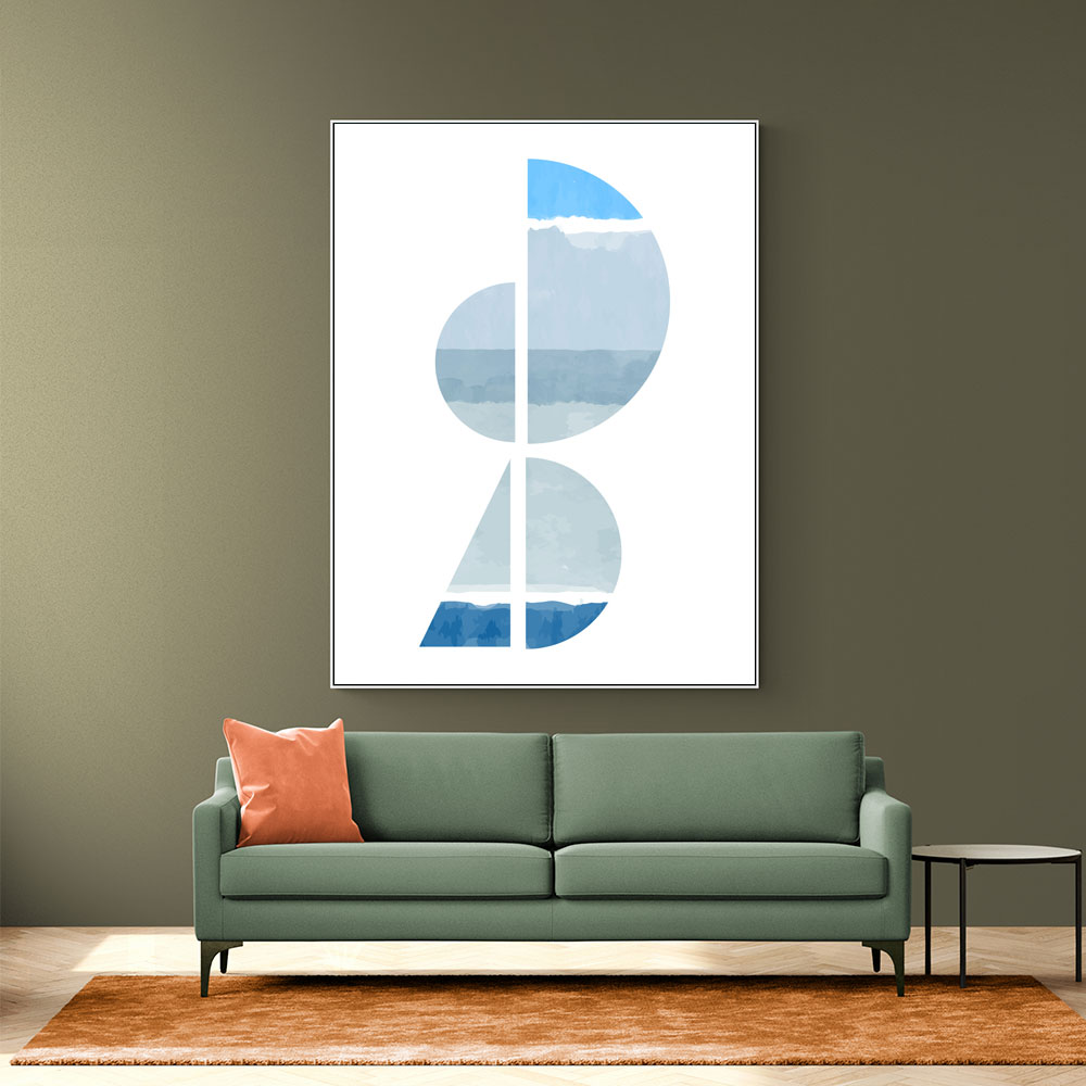 Abstract Shapes In Blue and Grey