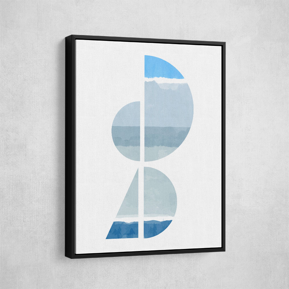 Abstract Shapes In Blue and Grey