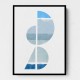 Abstract Shapes In Blue and Grey