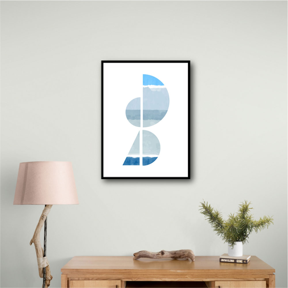 Abstract Shapes In Blue and Grey