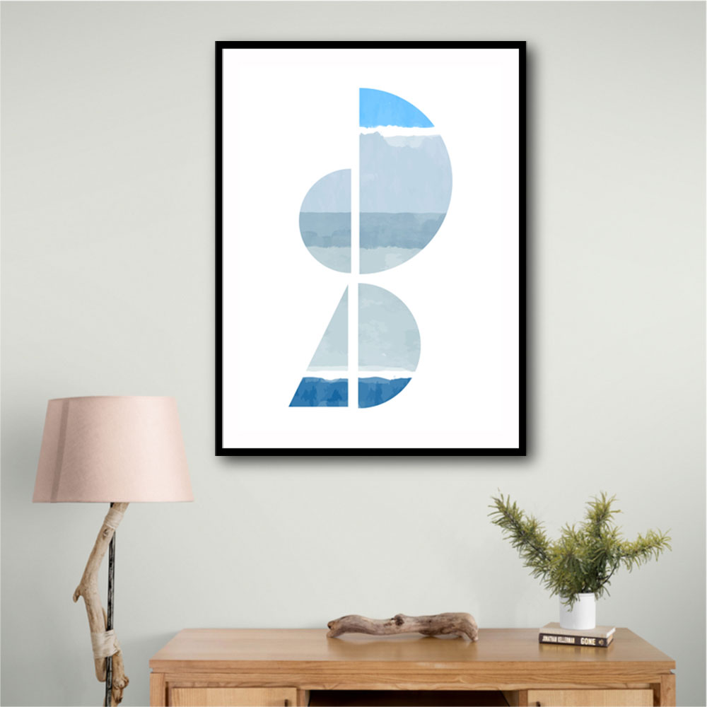 Abstract Shapes In Blue and Grey