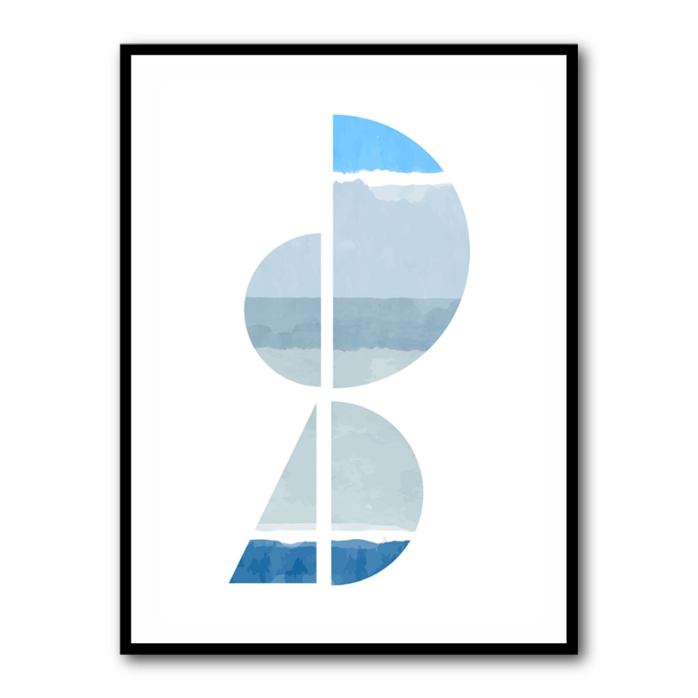 Abstract Shapes In Blue and Grey