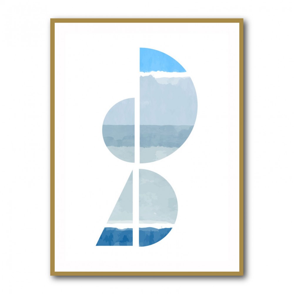 Abstract Shapes In Blue and Grey