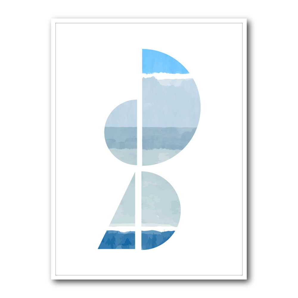 Abstract Shapes In Blue and Grey