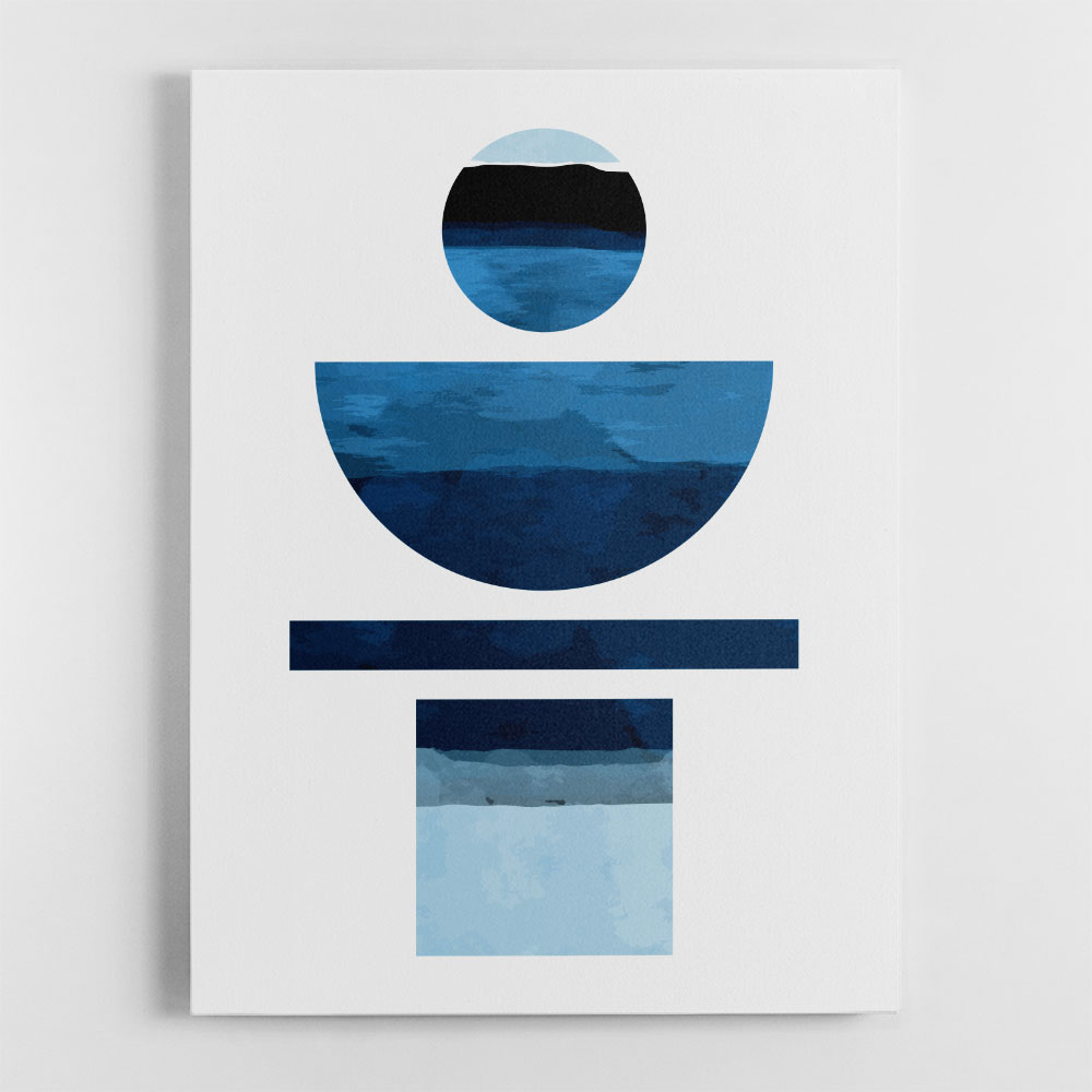 Abstract Shapes In Blue