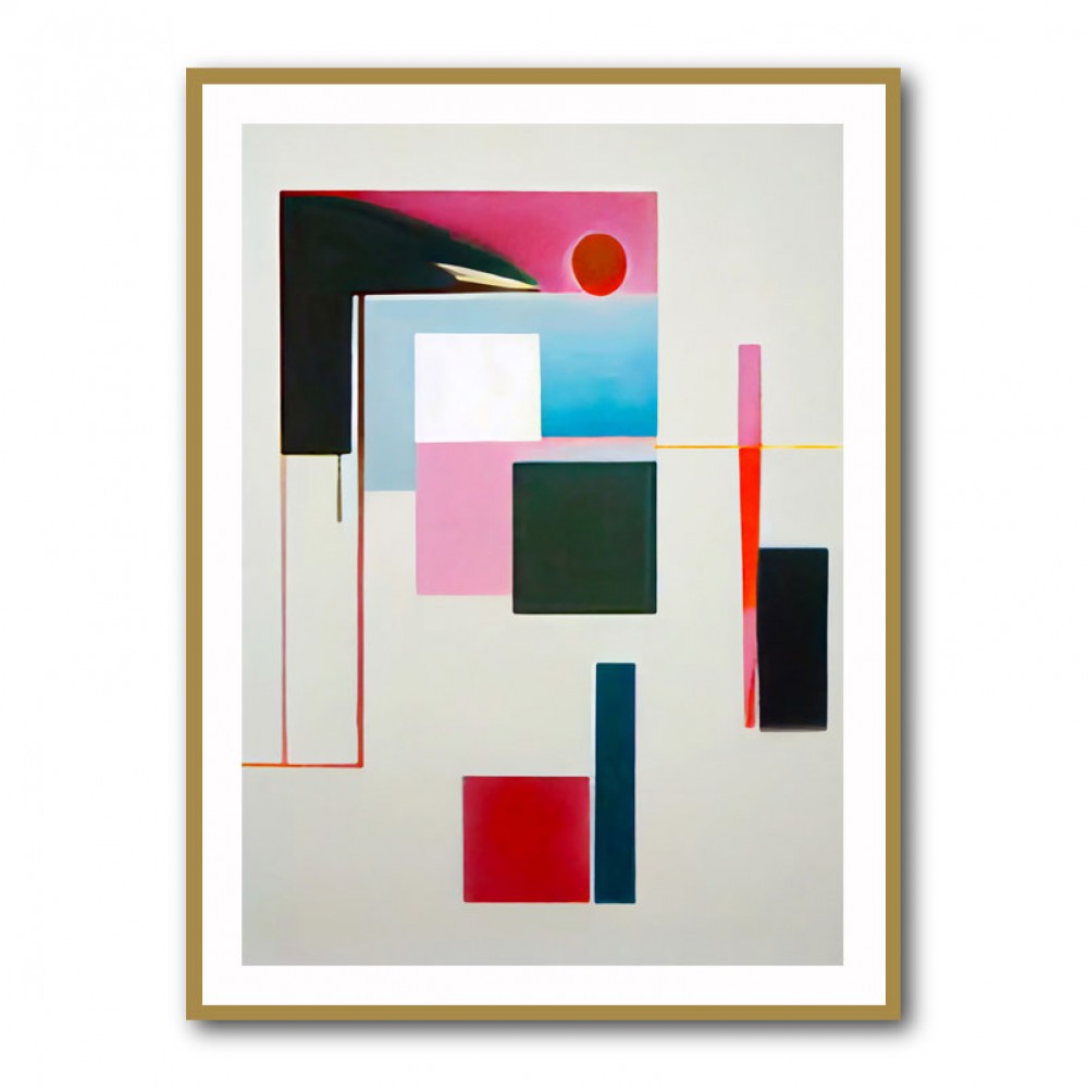 Geometric Abstract Shapes 3 Wall Art