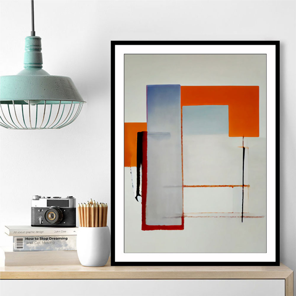 Geometric Abstract Shapes 4 Wall Art