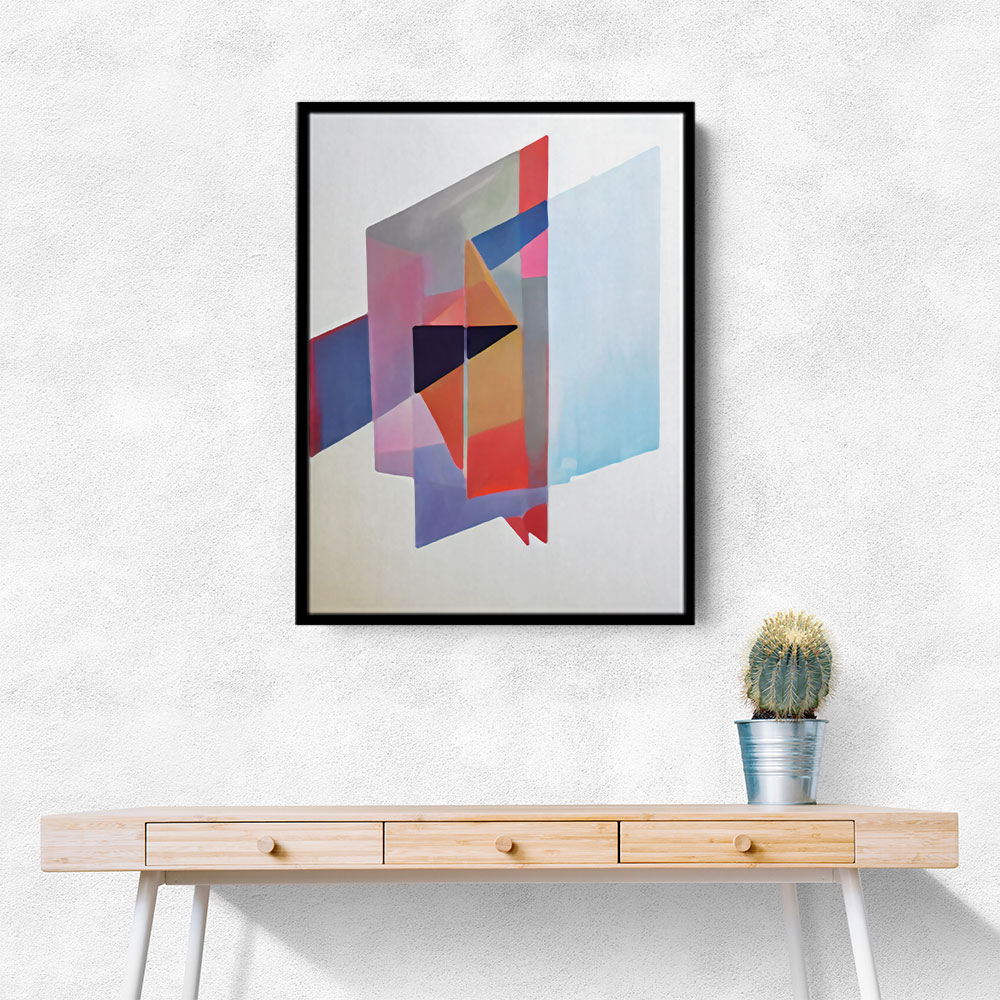 50 Cent Modern Geometric Portrait Abstract Shapes by Birch&Ink - Graphic Art Everly Quinn Format: Black Frame Wood, Size: 20 H x 16 W x 1.5 D