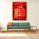 Two Abstract Red Squares In Rothko Style Wall Art