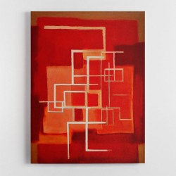 Two Abstract Red Squares In Rothko Style Wall Art