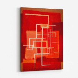 Two Abstract Red Squares In Rothko Style Wall Art