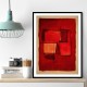Red Abstract Squares In Rothko Style Wall Art