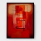 Red Abstract Squares In Rothko Style 2 Wall Art