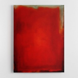 Red Abstract Square In Rothko Style Wall Art