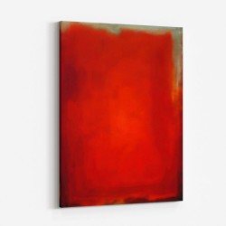 Red Abstract Square In Rothko Style Wall Art