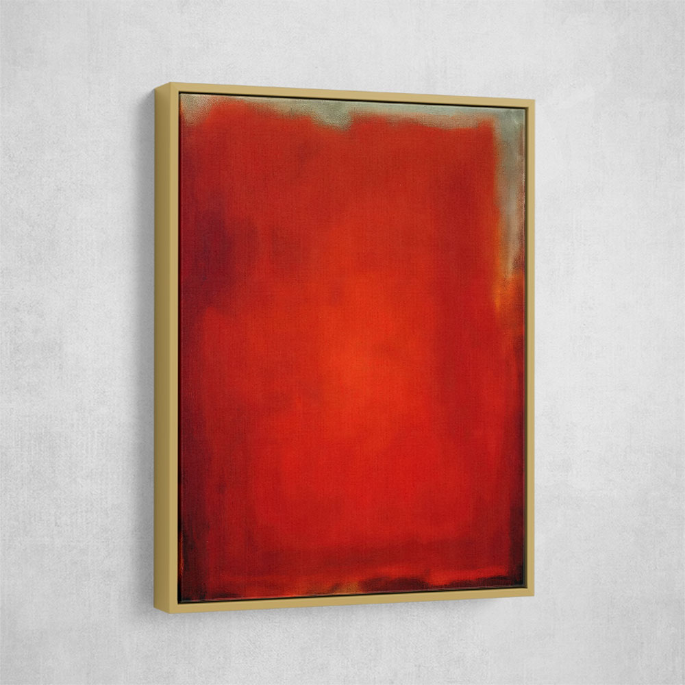 Red Abstract Square In Rothko Style Wall Art