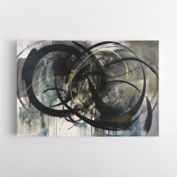 Black & Gold Abstract Circles