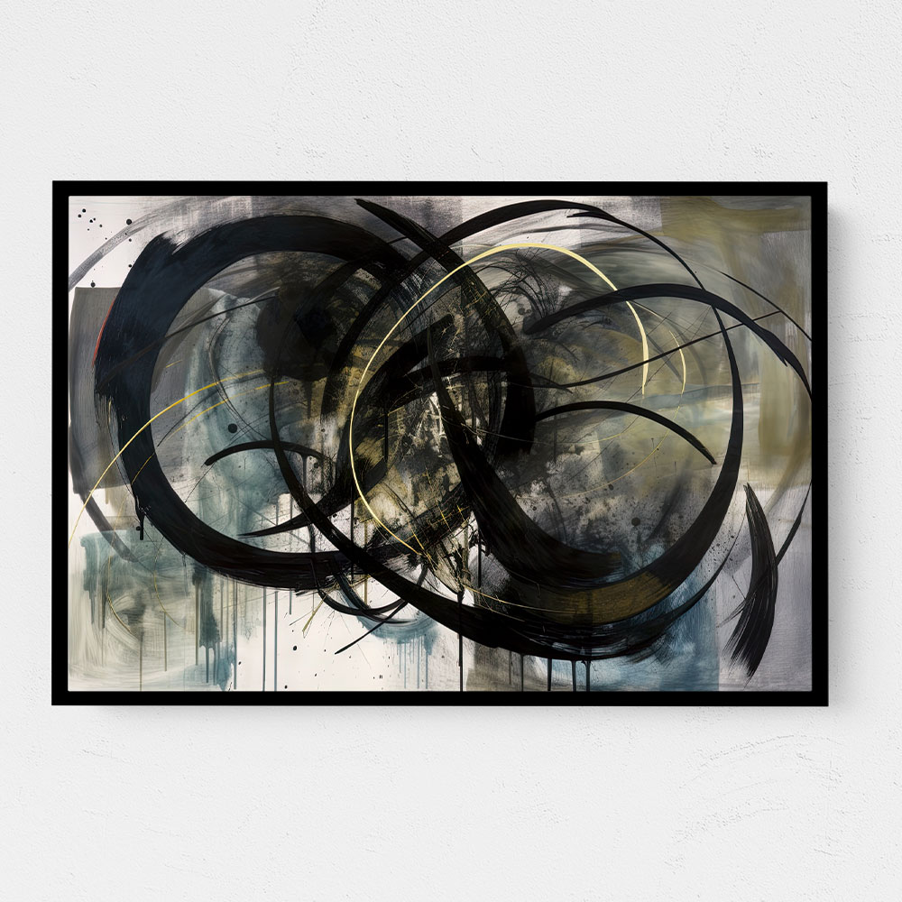 Black & Gold Abstract Circles