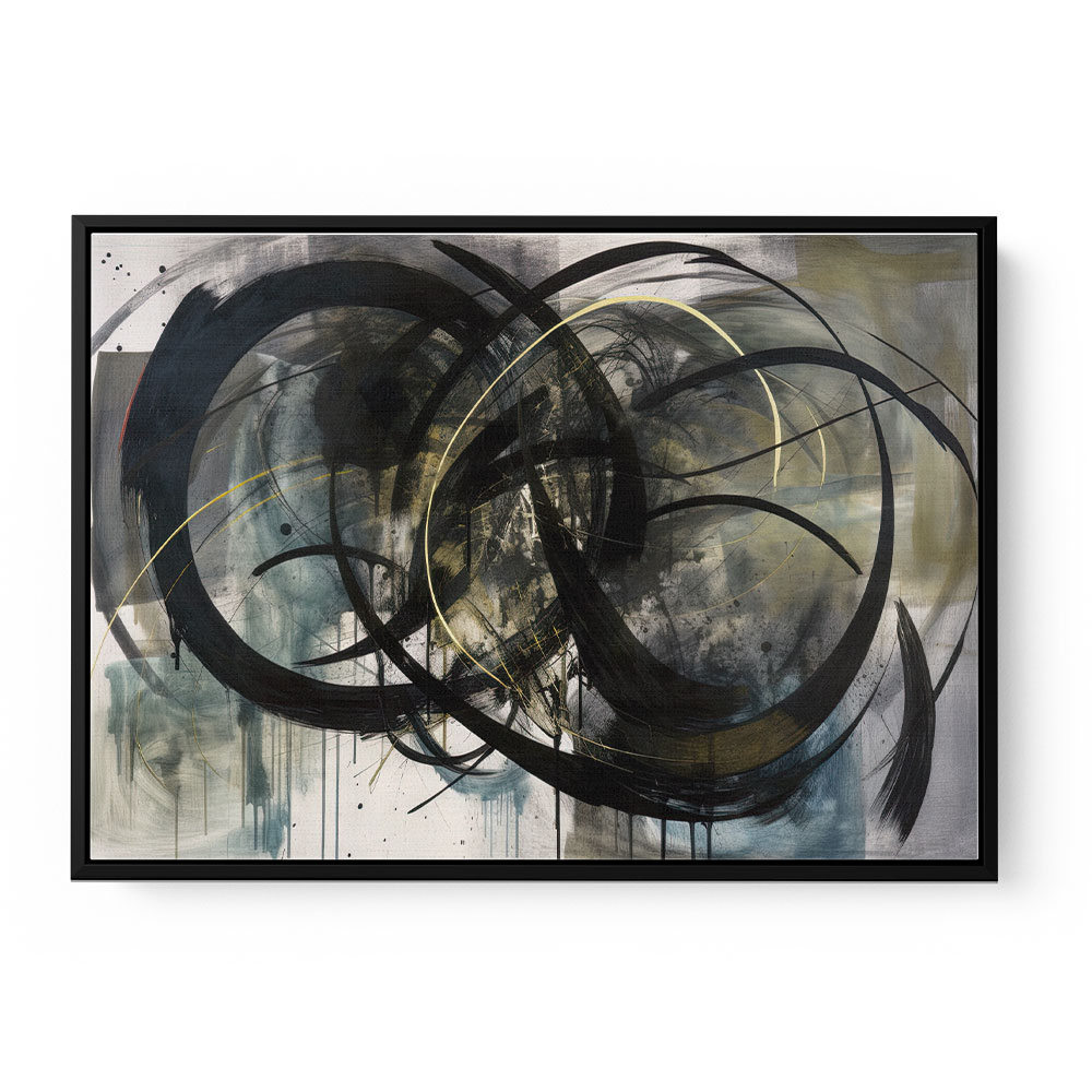 Black & Gold Abstract Circles