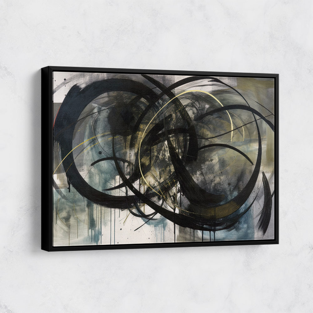 Black & Gold Abstract Circles