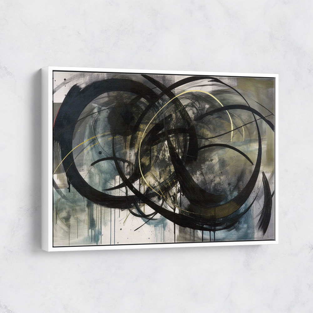 Black & Gold Abstract Circles