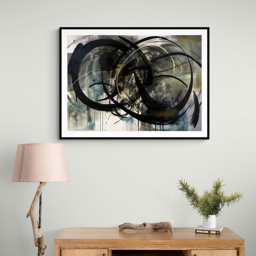 Black & Gold Abstract Circles