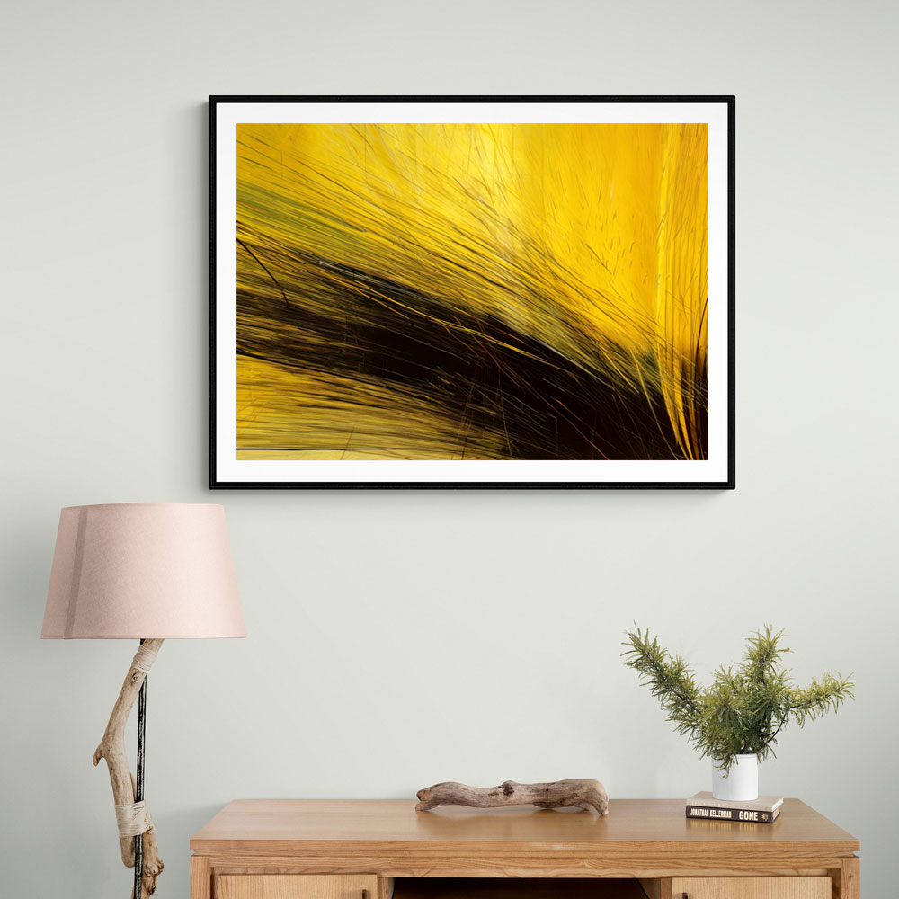 Gold & Black Abstract Lines 2