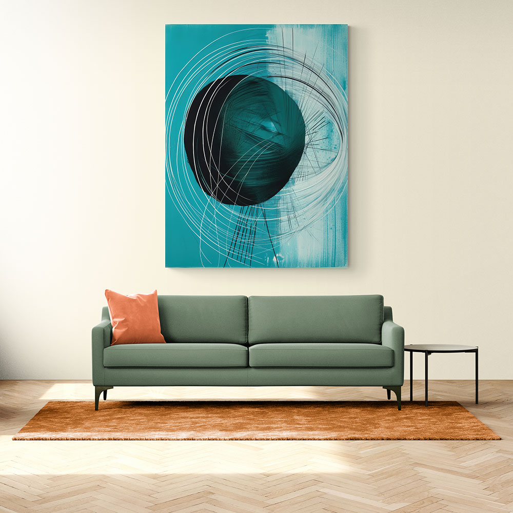 Drop & Circles Abstract In Blue Drop & Circles Abstract In Blue