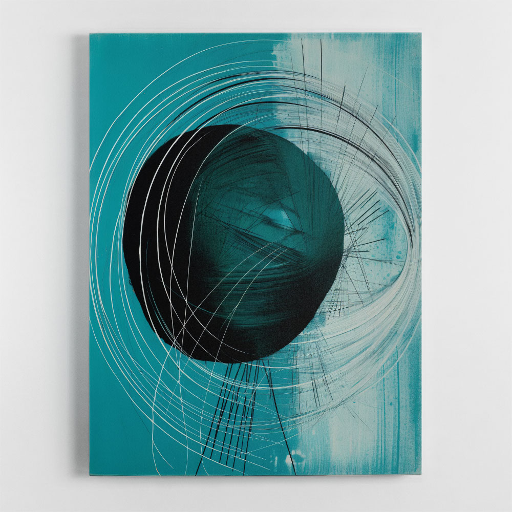 Drop & Circles Abstract In Blue Drop & Circles Abstract In Blue