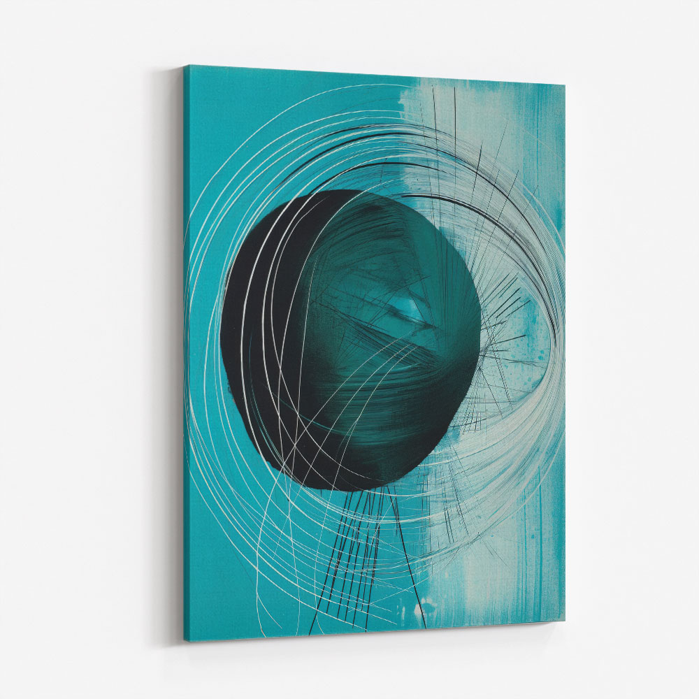 Drop & Circles Abstract In Blue Drop & Circles Abstract In Blue