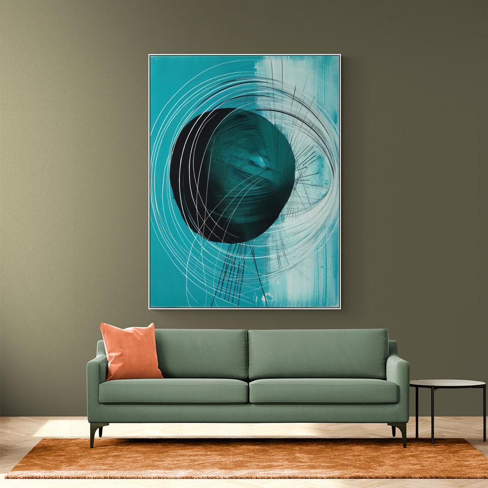 Drop & Circles Abstract In Blue Drop & Circles Abstract In Blue
