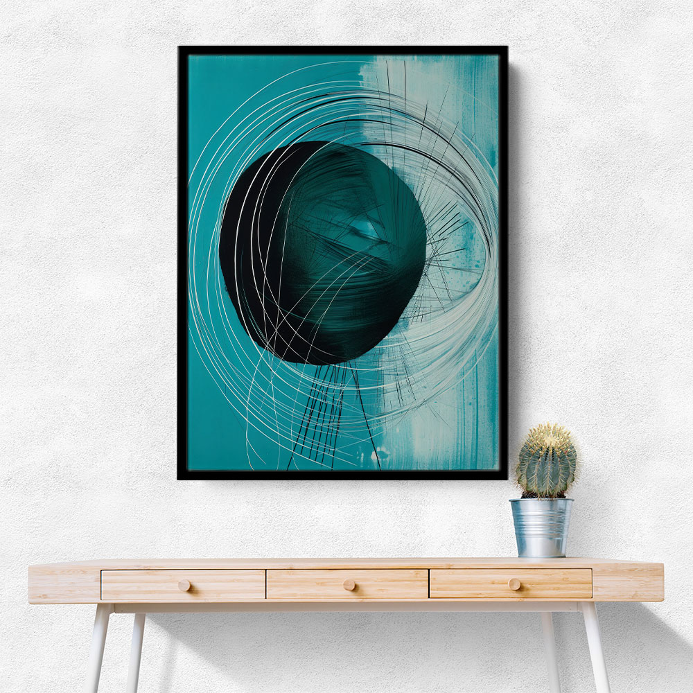 Drop & Circles Abstract In Blue Drop & Circles Abstract In Blue