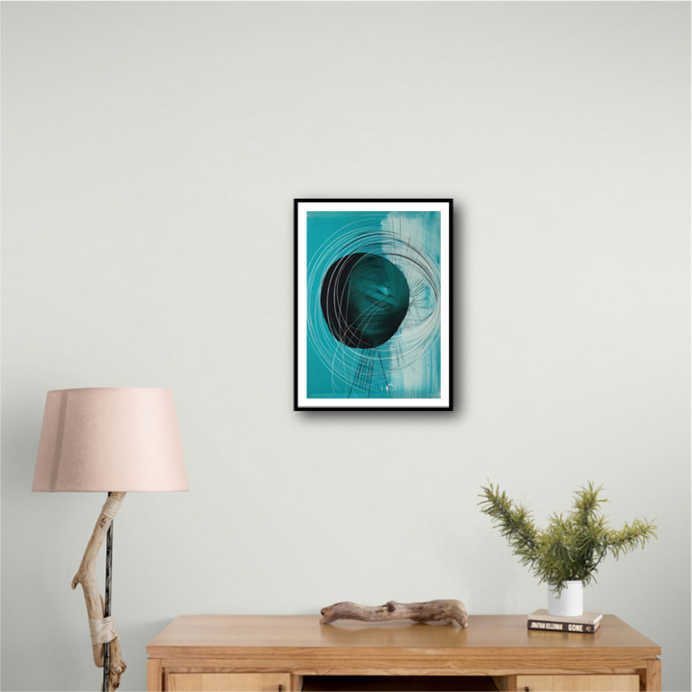 Drop & Circles Abstract In Blue Drop & Circles Abstract In Blue