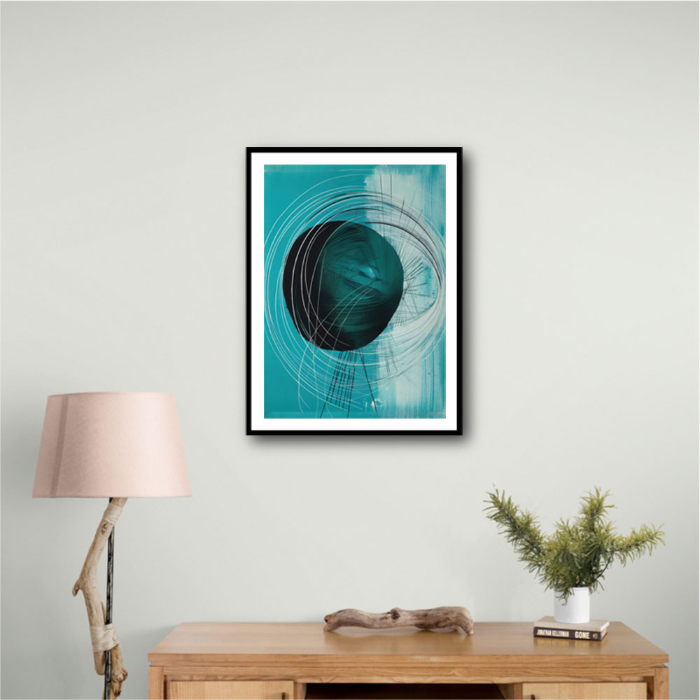 Drop & Circles Abstract In Blue Drop & Circles Abstract In Blue
