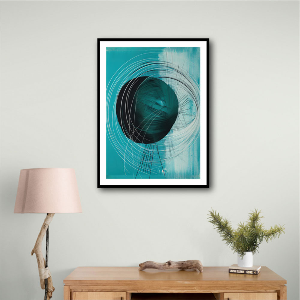 Drop & Circles Abstract In Blue Drop & Circles Abstract In Blue
