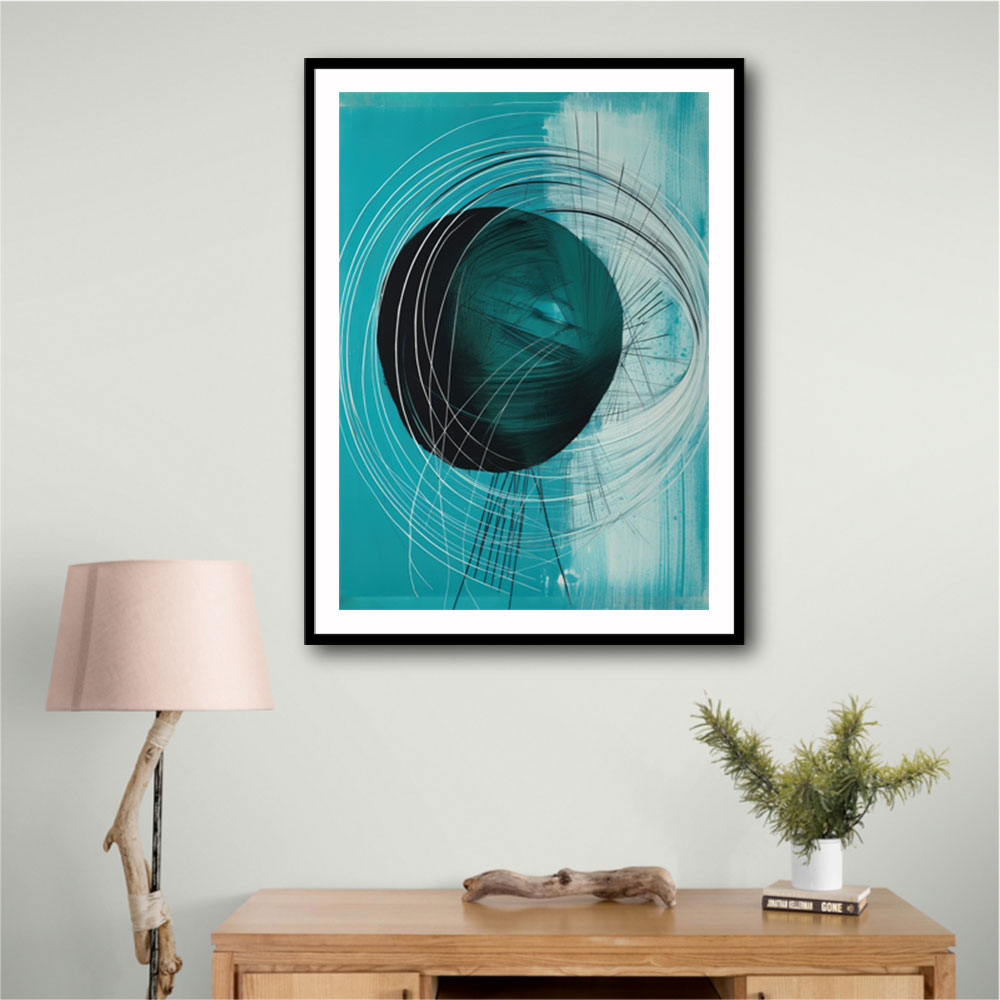 Drop & Circles Abstract In Blue Drop & Circles Abstract In Blue
