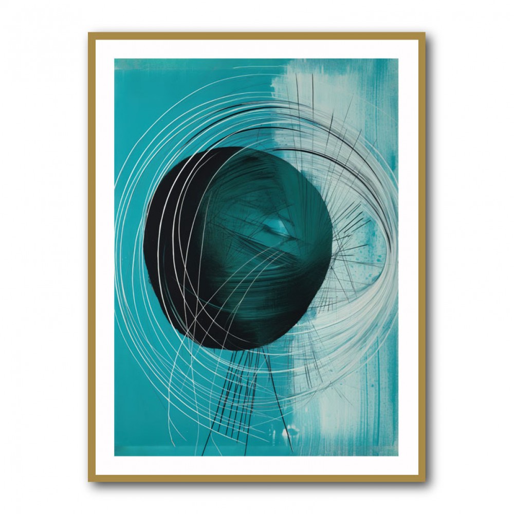Drop & Circles Abstract In Blue Drop & Circles Abstract In Blue