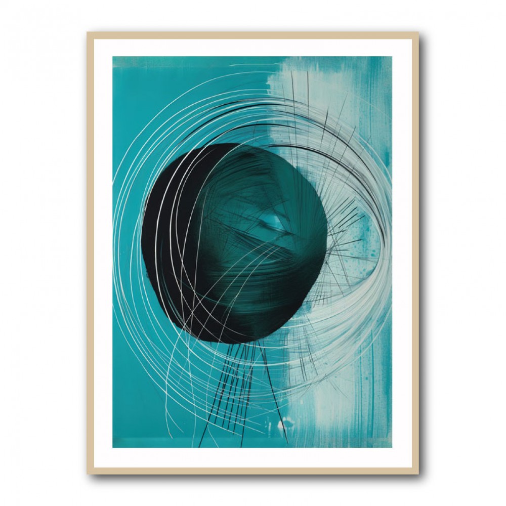Drop & Circles Abstract In Blue Drop & Circles Abstract In Blue