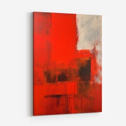 Red Abstract Squares In Rothko Style Wall Art