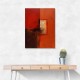 Dark Red Abstract Squares In Rothko Style Wall Art