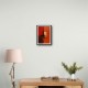 Dark Red Abstract Squares In Rothko Style Wall Art