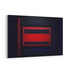 Black & Red Abstract Squares In Rothko Style Wall Art