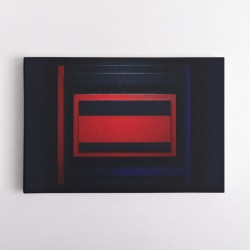 Black & Red Abstract Squares In Rothko Style Wall Art