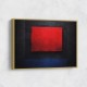 Black & Red, Blue Abstract Squares In Rothko Style Wall Art