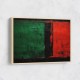Black & Red, Green 3 Abstract Squares In Rothko Style Wall Art