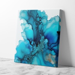 Alcohol Ink Light Blue 2 Abstract Wall Art