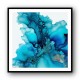 Alcohol Ink Light Blue 2 Abstract Wall Art