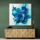 Alcohol Ink Light Blue 3 Abstract Wall Art