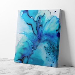 Alcohol Ink Light Blue 5 Abstract Wall Art