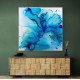 Alcohol Ink Light Blue 5 Abstract Wall Art